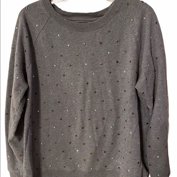 Tommy Hilfiger Woman’s Stud/Sequined Sweatshirt - Picture 1 of 3